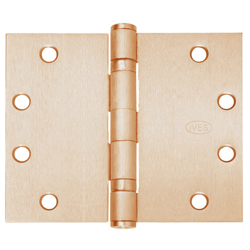 5BB1WT-4-5x5-639 IVES 5 Knuckle Ball Bearing Full Mortise Wide Throw Hinge in Satin Bronze Plated