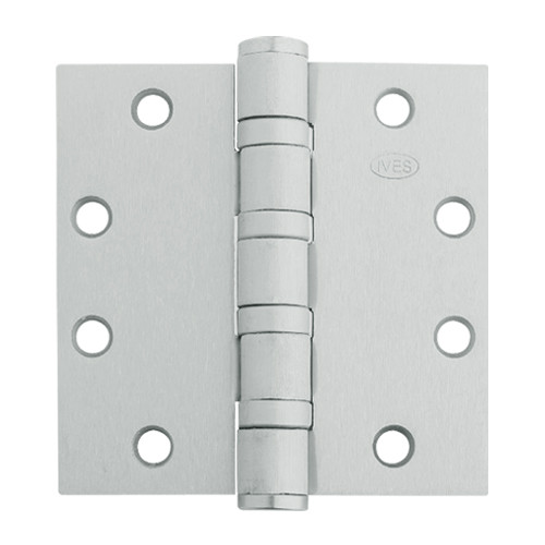 5BB1HW-5x5-600-TW4 IVES 5 Knuckle Ball Bearing Full Mortise Hinge with Electric Thru-Wire in Primed for Paint - Steel