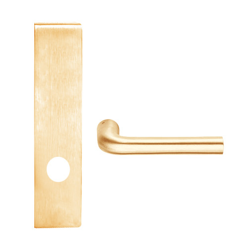 L9040-02L-606 Schlage L Series Privacy Commercial Mortise Lock with 02 Cast Lever Design in Satin Brass