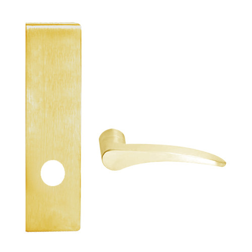 L0170-12N-605-LH Schlage L Series Single Dummy Trim Commercial Mortise Lock with 12 Cast Lever Design in Bright Brass