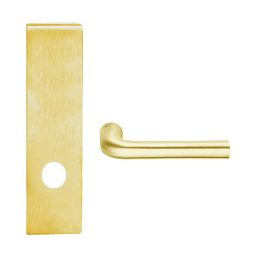 L0172-02N-605 Schlage L Series Double Dummy Trim Commercial Mortise Lock with 02 Cast Lever Design in Bright Brass
