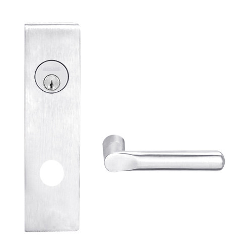 L9070P-18N-625 Schlage L Series Classroom Commercial Mortise Lock with 18 Cast Lever Design in Bright Chrome