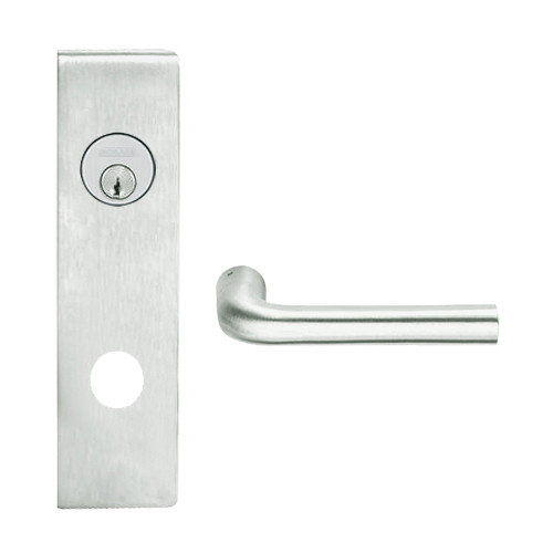 L9080L-02N-619 Schlage L Series Less Cylinder Storeroom Commercial Mortise Lock with 02 Cast Lever Design in Satin Nickel