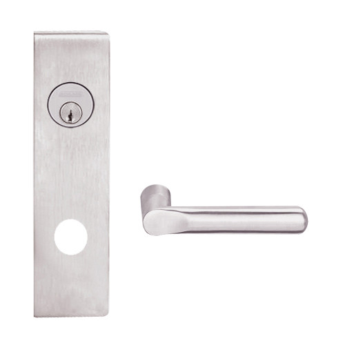 L9080L-18N-629 Schlage L Series Less Cylinder Storeroom Commercial Mortise Lock with 18 Cast Lever Design in Bright Stainless Steel