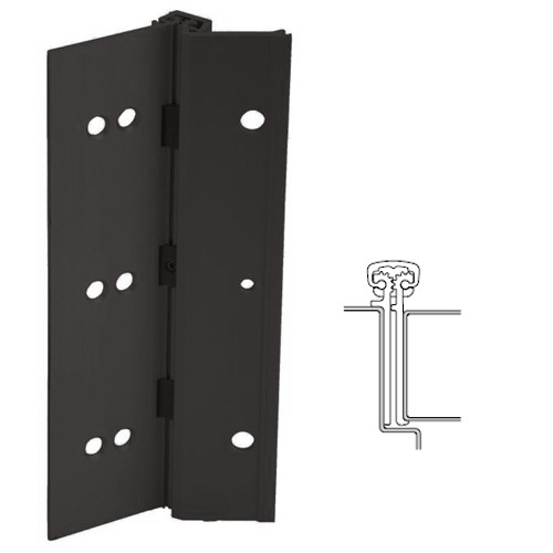 224XY-315AN-95-TEKWD IVES Adjustable Full Surface Continuous Geared Hinges with Wood Screws in Anodized Black