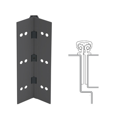 112XY-315AN-85-TF IVES Full Mortise Continuous Geared Hinges with Thread Forming Screws in Anodized Black