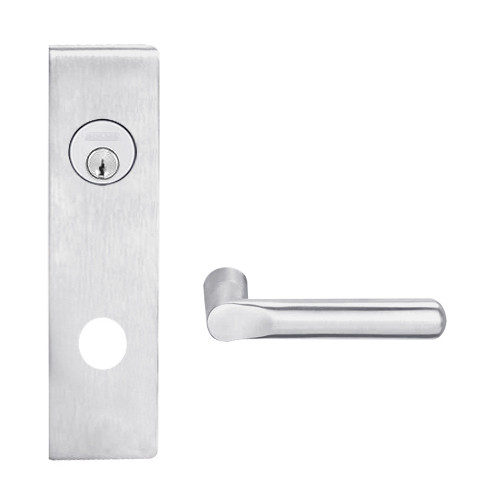 L9456L-18N-626 Schlage L Series Less Cylinder Corridor with Deadbolt Commercial Mortise Lock with 18 Cast Lever Design in Satin Chrome