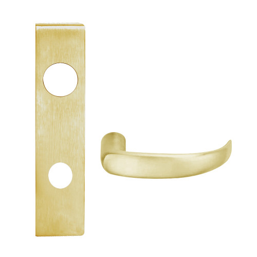 L9080BD-17L-606 Schlage L Series Storeroom Commercial Mortise Lock with 17 Cast Lever Design Prepped for SFIC in Satin Brass