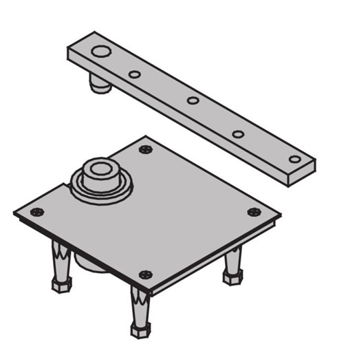 7256-BTM-US10 IVES 7256 1-1/2" Center Hung Bottom Pivot in Satin Bronze