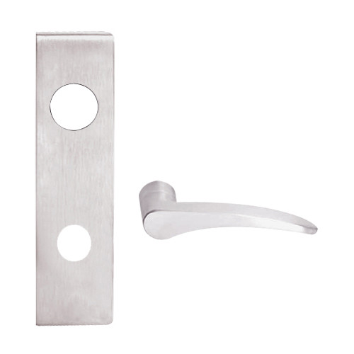 L9456BD-12N-629-LH Schlage L Series Corridor with Deadbolt Commercial Mortise Lock with 12 Cast Lever Design Prepped for SFIC in Bright Stainless Steel