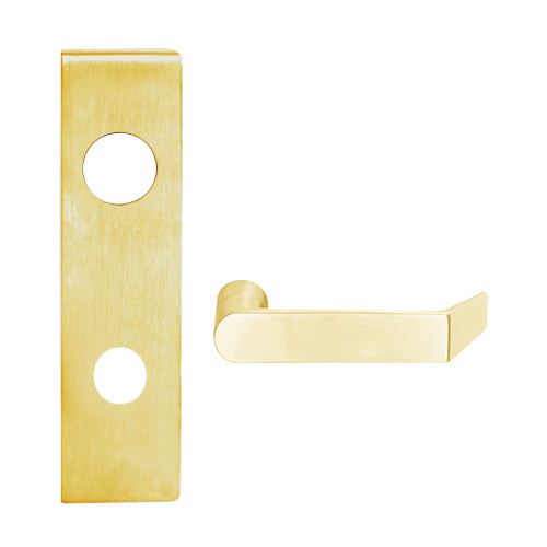 L9456J-06N-605 Schlage L Series Corridor with Deadbolt Commercial Mortise Lock with 06 Cast Lever Design Prepped for FSIC in Bright Brass