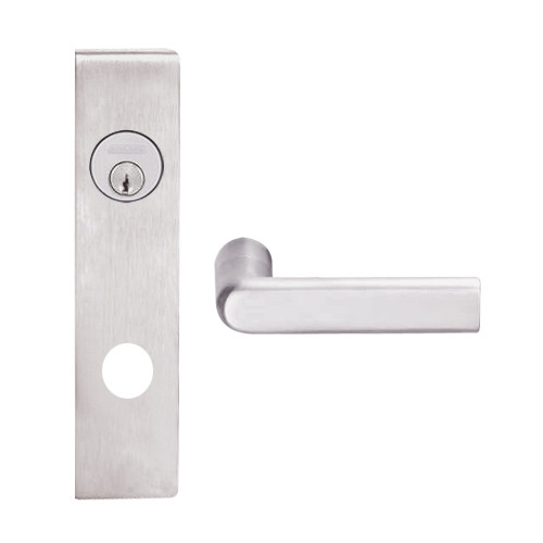 L9082P-01L-629 Schlage L Series Institution Commercial Mortise Lock with 01 Cast Lever Design in Bright Stainless Steel