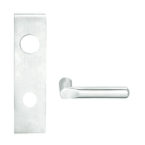 L9026J-18N-619 Schlage L Series Exit Lock with Cylinder Commercial Mortise Lock with 18 Cast Lever Design Prepped for FSIC in Satin Nickel