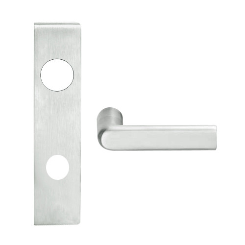 L9026J-01L-619 Schlage L Series Exit Lock with Cylinder Commercial Mortise Lock with 01 Cast Lever Design Prepped for FSIC in Satin Nickel
