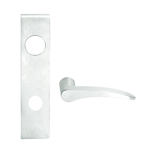 L9026J-12L-619-LH Schlage L Series Exit Lock with Cylinder Commercial Mortise Lock with 12 Cast Lever Design Prepped for FSIC in Satin Nickel