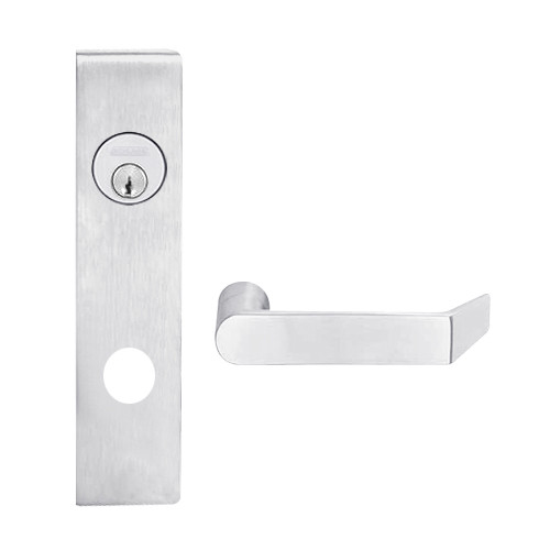 L9026L-06L-626 Schlage L Series Less Cylinder Exit Lock with Cylinder Commercial Mortise Lock with 06 Cast Lever Design in Satin Chrome