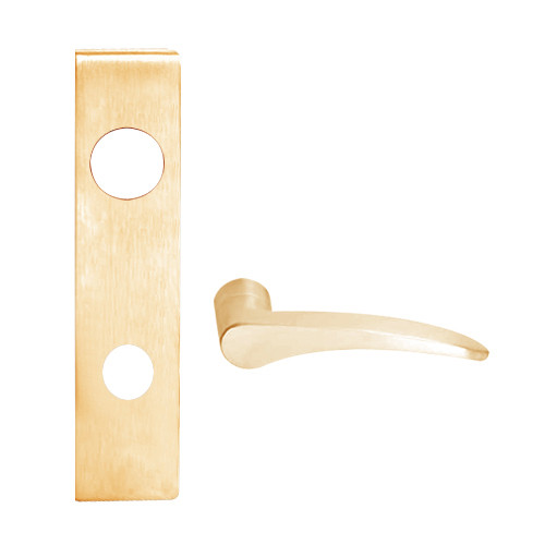 L9026R-12L-612-LH Schlage L Series Exit Lock with Cylinder Commercial Mortise Lock with 12 Cast Lever Design and Full Size Core in Satin Bronze