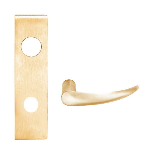 L9070R-OME-N-612 Schlage L Series Classroom Commercial Mortise Lock with Omega Lever Design and Full Size Core in Satin Bronze