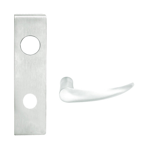 L9080R-OME-N-619 Schlage L Series Storeroom Commercial Mortise Lock with Omega Lever Design and Full Size Core in Satin Nickel