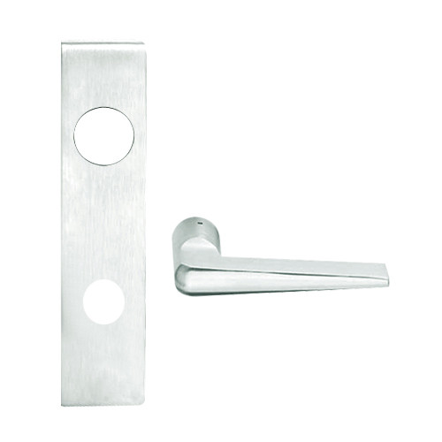 L9080R-05L-619 Schlage L Series Storeroom Commercial Mortise Lock with 05 Cast Lever Design and Full Size Core in Satin Nickel