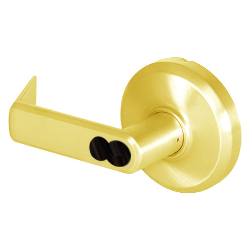 QCL255E605NR8478SLC Stanley QCL200 Series Less Cylinder Corridor Lock with Sierra Lever Prepped for SFIC in Bright Brass Finish