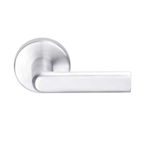 L9485L-01B-625-RH Schlage L Series Less Cylinder Faculty Restroom Commercial Mortise Lock with 01 Cast Lever Design in Bright Chrome