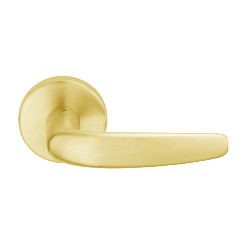 L9485L-07B-605-RH Schlage L Series Less Cylinder Faculty Restroom Commercial Mortise Lock with 07 Cast Lever Design in Bright Brass
