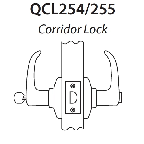 QCL255E613NS4478SBF Stanley QCL200 Series Ansi Strike Best "F" Corridor Lock with Sierra Lever Prepped for SFIC in Oil Rubbed Bronze