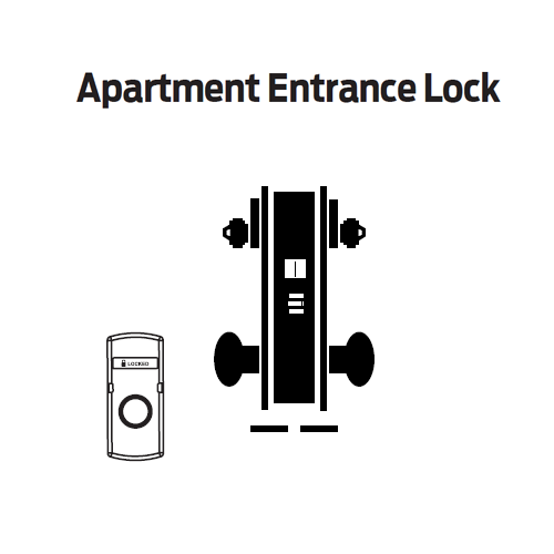 L9060P-01B-626 Schlage L Series Apartment Entrance Commercial Mortise Lock with 01 Cast Lever Design in Satin Chrome