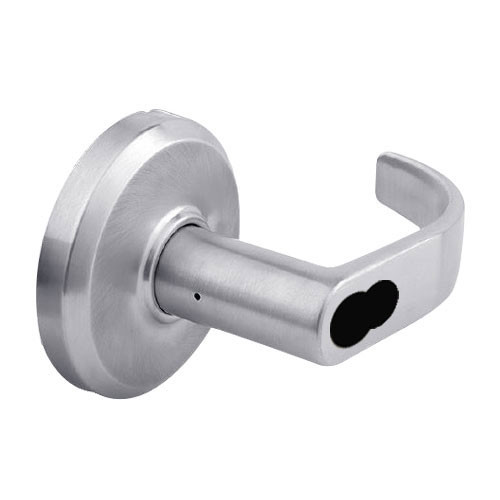 QCL271M626S3FLRLC Stanley QCL200 Series Less Cylinder Storeroom Lock with Summit Lever Prepped for SFIC in Satin Chrome Finish