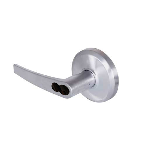 QCL271A626S5478SLC Stanley QCL200 Series Less Cylinder Storeroom Lock with Slate Lever Prepped for SFIC in Satin Chrome Finish