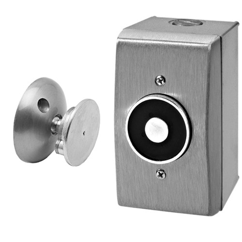 2805-US28 DynaLock 2800 Series Surface Wall Mount Electromagnetic Door Holder in Satin Aluminum