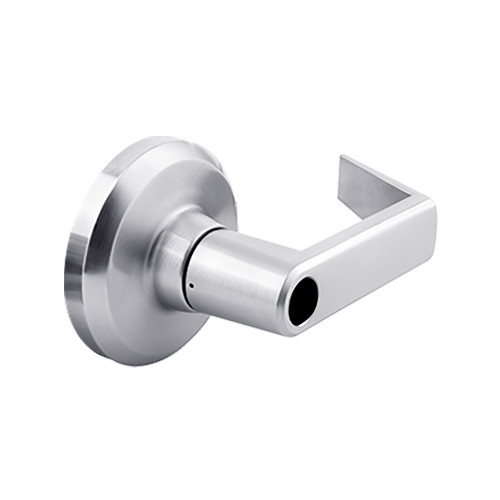 QCL160E625FR4NOSLC Stanley QCL100 Series Less Cylinder Classroom Lock with Sierra Lever in Bright Chrome Finish