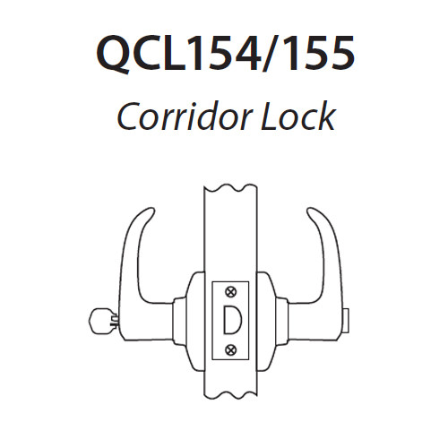 QCL154M613FR4NOSSC Stanley QCL100 Series Schlage C Keyway Cylindrical Corridor Lock with Summit Lever in Oil Rubbed Bronze