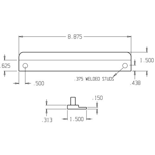 LP-2878-PC Don Jo Latch Protector in Prime Coated Finish