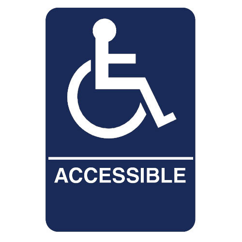 HS-9070-06 Don Jo ADA Sign in Blue Color