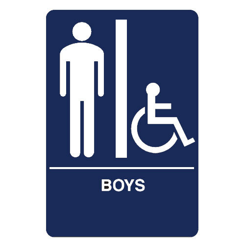 HS-9070-07 Don Jo ADA Sign in Blue Color