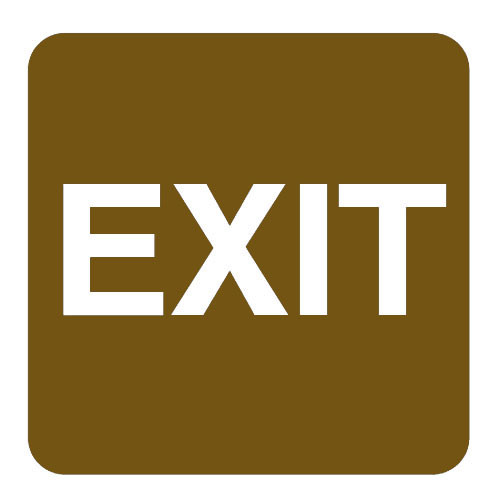 HS-9060-35 Don Jo ADA Sign in Brown Color