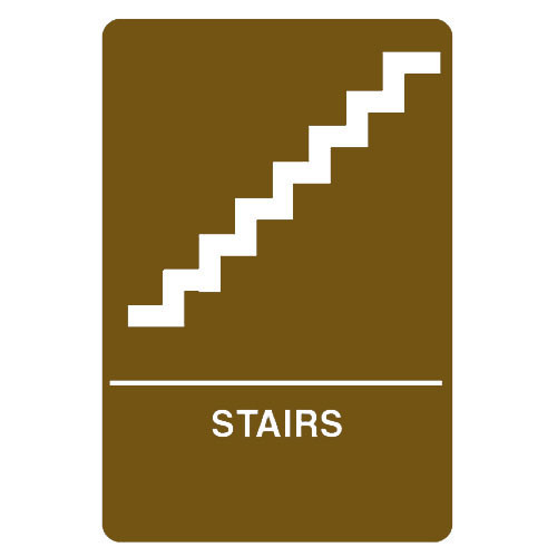 HS-9060-24 Don Jo ADA Sign in Brown Color