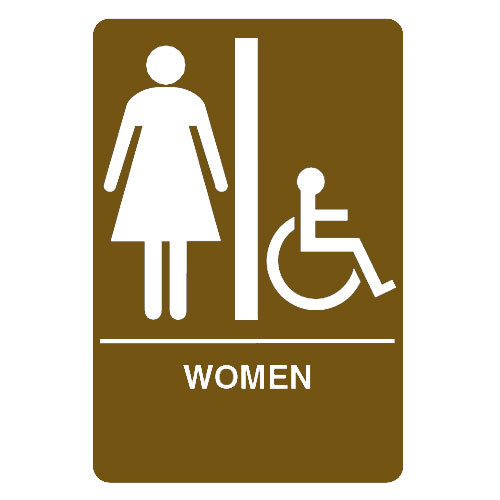 HS-9060-05 Don Jo ADA Sign in Brown Color HS-9060-05 Don Jo ADA Sign in Brown Color