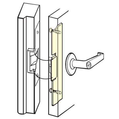 FLP-111-630 Don Jo Latch Protector in Satin Stainless Steel Finish