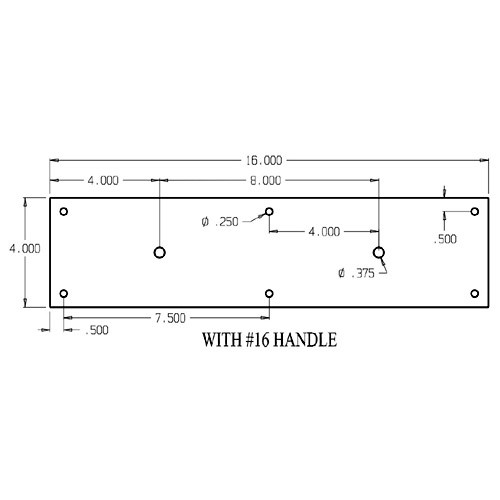 7116-613 Don Jo Pull Plates with 3/4" Round Pulls and 8" center to center length