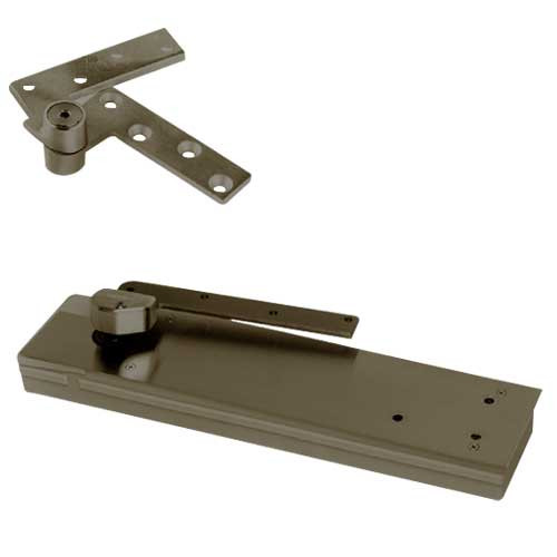 5105ABC90-1-1/2OS-LCC-LH-613 Rixson 51 Series 1-1/2" Offset Hung Shallow Depth Floor Closers in Dark Bronze Finish