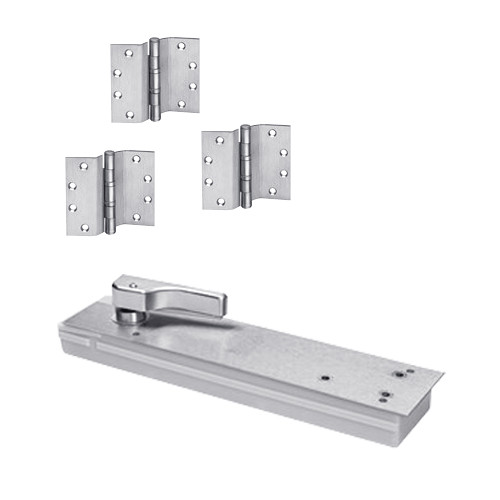 HM5105NBC-LFP-LH-625 Rixson HM51 Series 3/4" Offset Hung Shallow Depth Floor Closers in Bright Chrome Finish