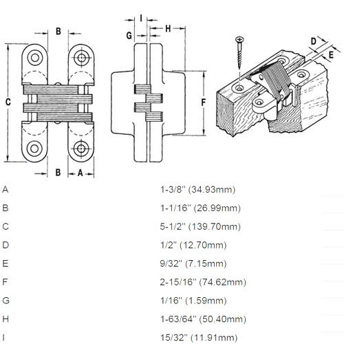 220-US4 Soss Invisible Hinge