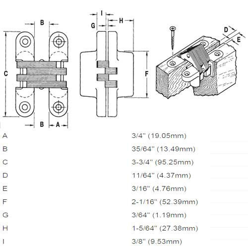 212-US3 Soss Invisible Hinge