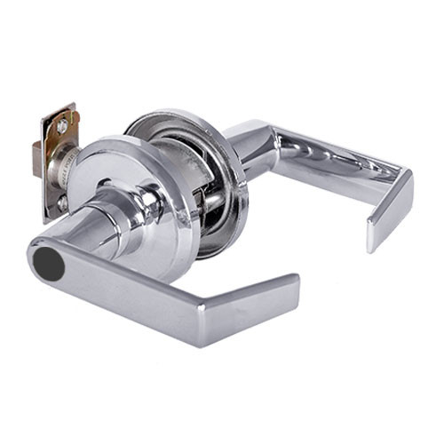 QTL260E625SANOSLC Stanley QTL200 Series Less Cylinder Classroom Tubular Lock with Sierra Lever in Bright Chrome Finish