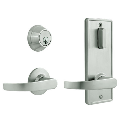 QCI230M619NS4FLR2SC Stanley QCI200 Series Standard Duty Interconnected Single Locking with Summit Lever in Satin Nickel Finish