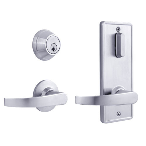 QCI230M626NR4NOSSC Stanley QCI200 Series Standard Duty Interconnected Single Locking with Summit Lever in Satin Chrome Finish