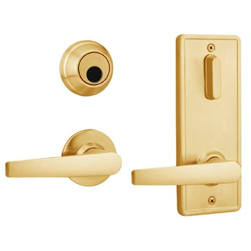 QCI230A605R8FLSLC Stanley QCI200 Series Standard Duty Interconnected Single Locking with Slate Lever in Bright Brass Finish